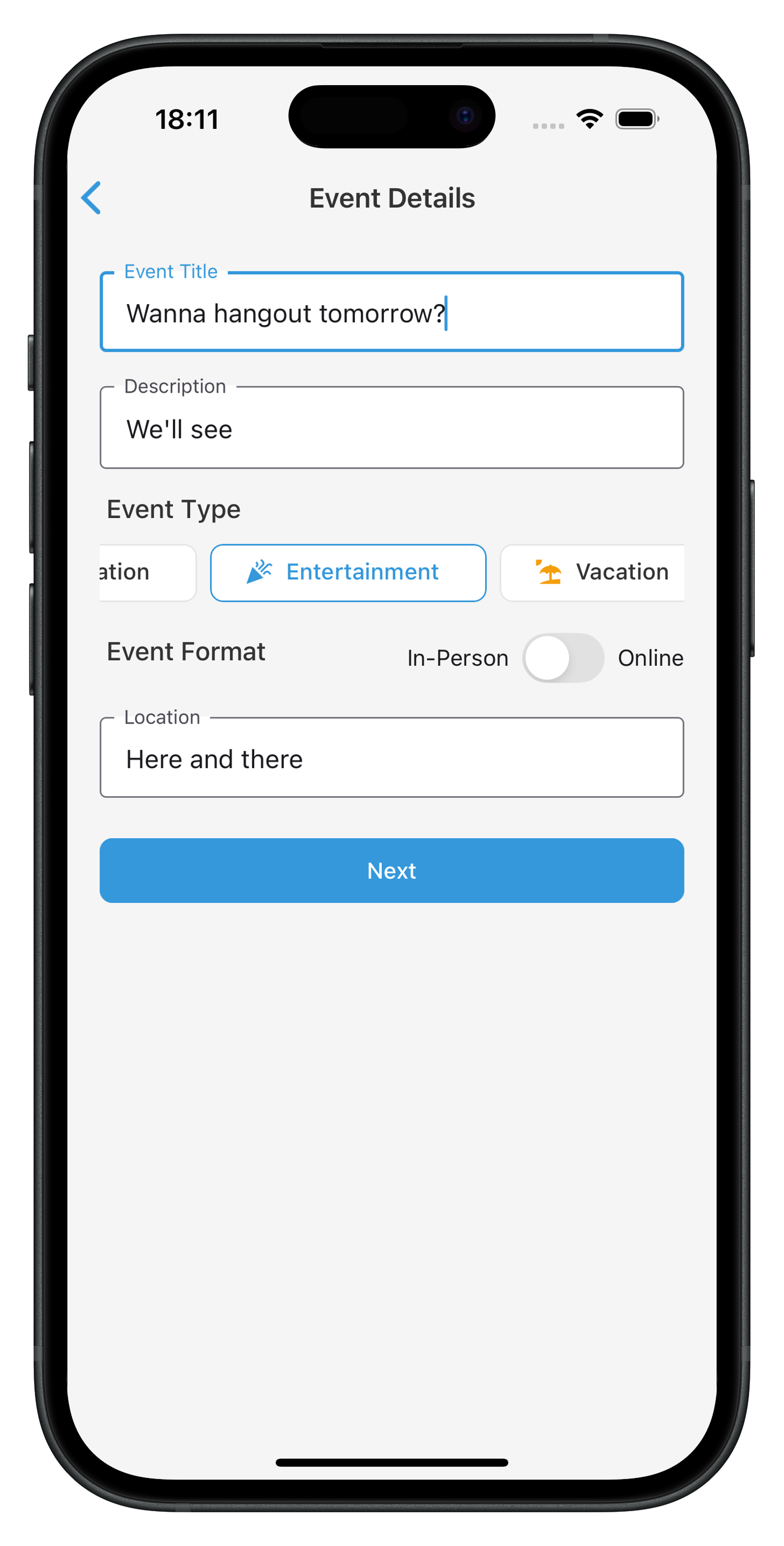 Create Event Form